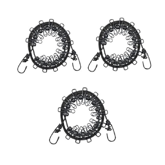 Washing line with 12 pegs set of 3