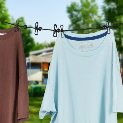 Wäscheleine mit 12 Klammern 3er Set