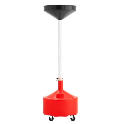 Waste Oil Drain Tank, 30L, Adjustable Funnel, Wheels