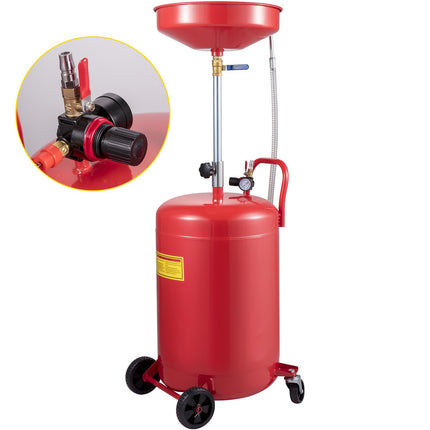 Waste Oil Drain Tank 80 L, Air-Operated, Height Adjustable