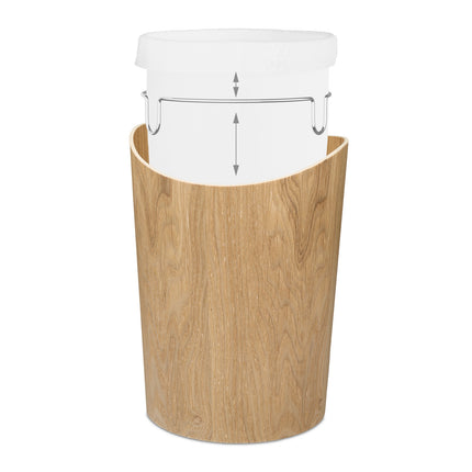 Waste Paper Bin, Wood Effect, 9L Capacity