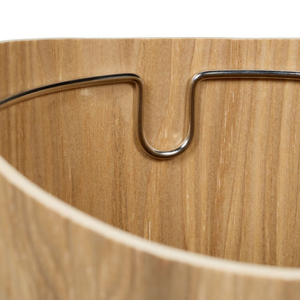 Waste Paper Bin, Wood Effect, 9L Capacity