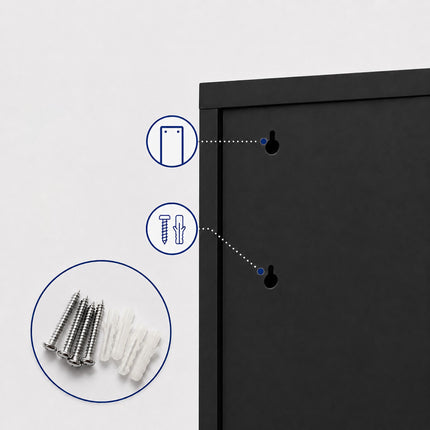 Waste Separation Bin 3 x 18 l with Tilt Function, Black, Wall-Mountable