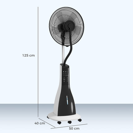 Wasserkühler mit Nebelfunktion, Fernbedienung & 3-Liter-Tank, 90W, 125cm