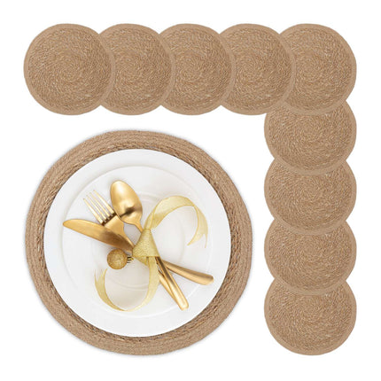 Wasserhyazinthen-Tischsets, 10er-Set, rundes Design