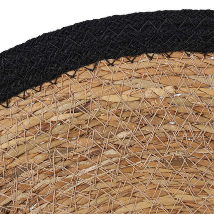 Tischsets aus Wasserhyazinthe, 6er-Set, rundes Design