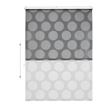 Water-Repellent Bath Roller Blind with Dot Pattern