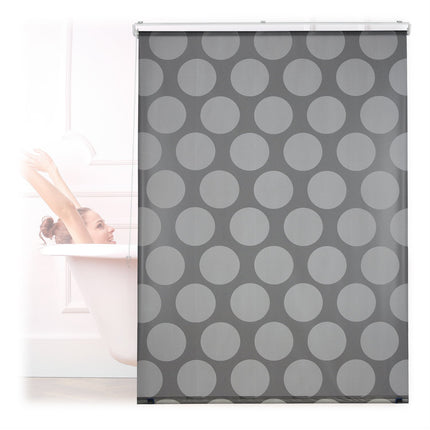 Water-Repellent Bath Roller Blind with Dot Pattern