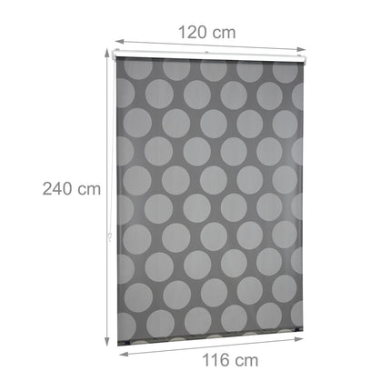 Water-Repellent Bath Roller Blind with Dot Pattern