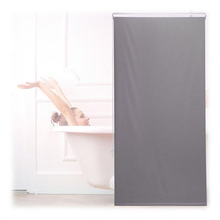 Wasserabweisendes Badezimmer-Rollo, Grau