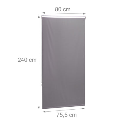 Wasserabweisendes Badezimmer-Rollo, Grau
