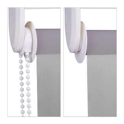 Water-Repellent Bathroom Roller Blind, Grey, Space-Saving