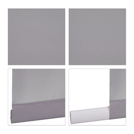 Water-Repellent Bathroom Roller Blind, Grey, Space-Saving
