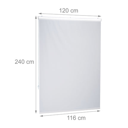 Water-Repellent Bathroom Roller Blind, Translucent White