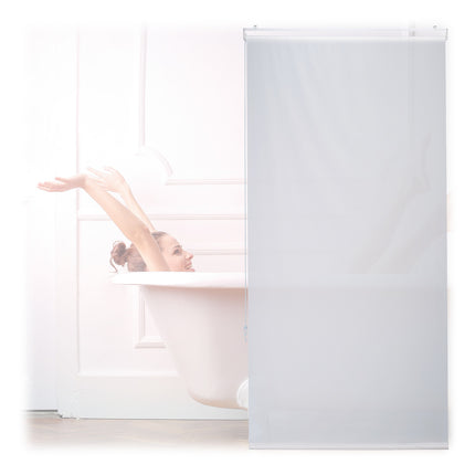 Wasserabweisendes Badezimmer-Rollfadenrollo, lichtdurchlässiges Weiß