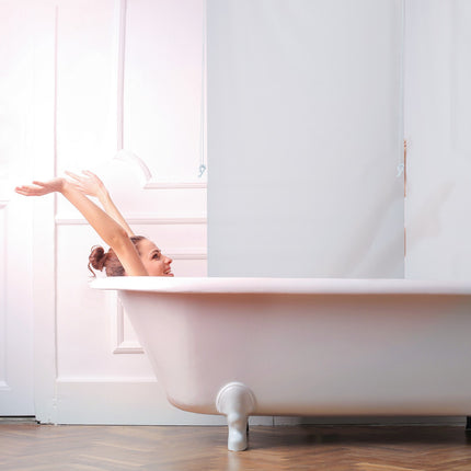 Wasserabweisendes Badezimmer-Rollfadenrollo, lichtdurchlässiges Weiß