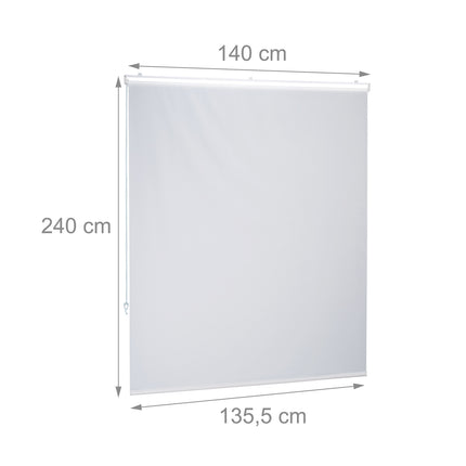 Water-Repellent Bathroom Roller Blind, White, Translucent