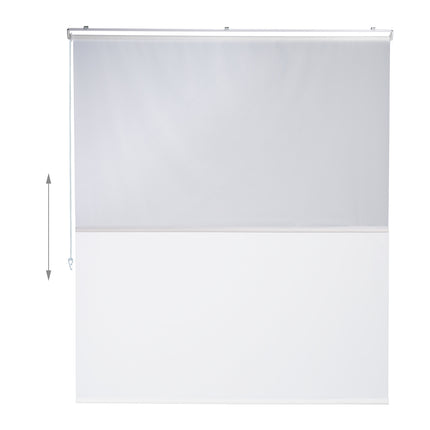 Water-Repellent Bathroom Roller Blind, White, Translucent
