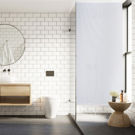 Water-Repellent Bathroom Roller Blind, White, Translucent