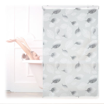 Wasserabweisendes graues Rollbild für Badezimmer