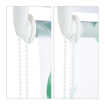 Water-Repellent Leaf Pattern Bath Roller Blind