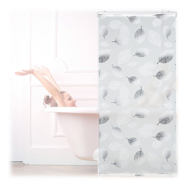 Wasserabweisendes Rolladen mit Blattmuster für das Badezimmer