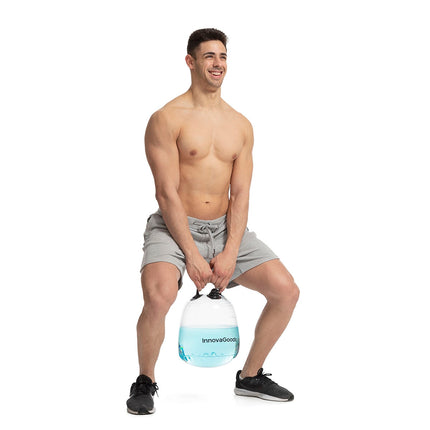 Wassergefüllte Kugelhantel für Fitnesstraining mit Übungsanleitung Fibell InnovaGoods