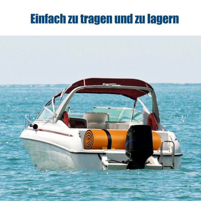 Wassermatte Schwimmmatte Wasserbett Wassermatratze Schwimminsel 60kg Belastbarkeit 210 x 66cm Orange
