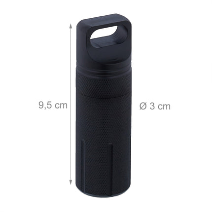 Waterproof Aluminium Keychain Capsules, Set of 3