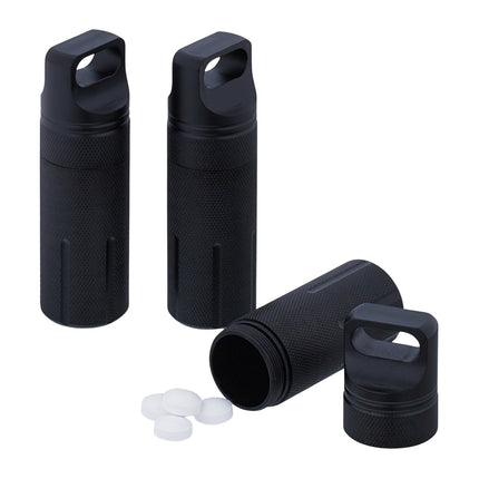Waterproof Aluminium Keychain Capsules, Set of 3