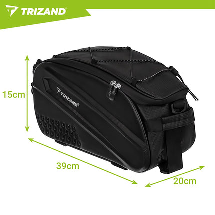 Wasserdichte Fahrrad-Gepäckträgertasche, 10L, Reflektierend