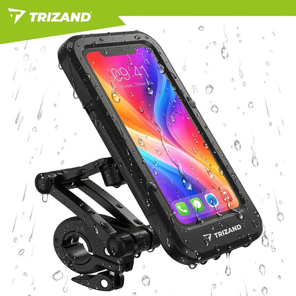 Waterproof Bike Phone Holder, 360 Rotation, Handlebar Mount