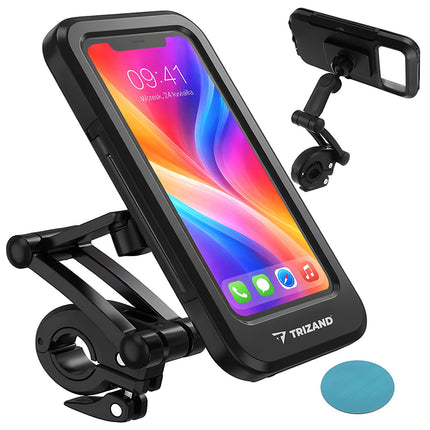 Waterproof Bike Phone Holder, 360 Rotation, Handlebar Mount