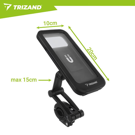 Waterproof Bike Phone Holder, 360 Rotation, Handlebar Mount