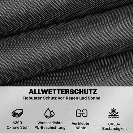 Wasserdichte Gartenmöbelabdeckung, 420D Oxford, 125x125x74cm