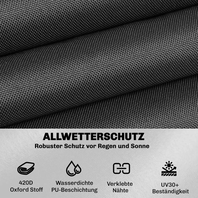 Wasserdichte Gartenmöbelabdeckung, 420D Oxford, 125x125x74cm