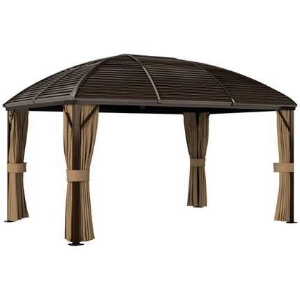 Vodotěsný zahradní pavilon, 4 x 3 x 2.8 m, hnědý