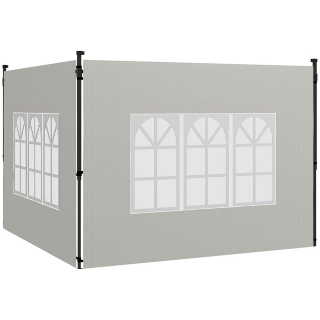 Wasserdichte Pavillon-Seitenwände, 3x3/3x6 m, Weiß