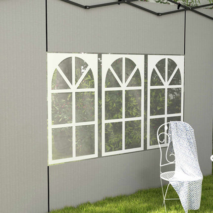 Waterproof Gazebo Sidewalls Set, 3x3/3x6 m, White