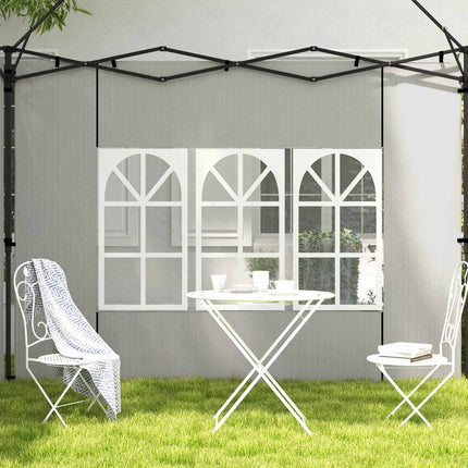 Waterproof Gazebo Sidewalls Set, 3x3/3x6 m, White