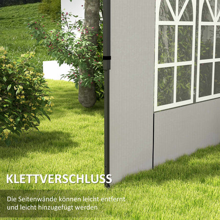 Waterproof Gazebo Sidewalls Set, 3x3/3x6 m, White