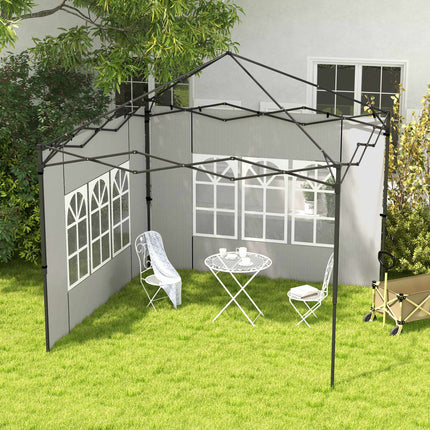 Waterproof Gazebo Sidewalls Set, 3x3/3x6 m, White