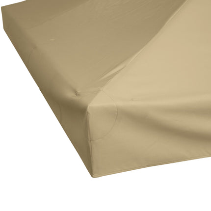 Wasserdichtes Pavillon-Ersatzdach 3x3m, Doppellüftung Beige