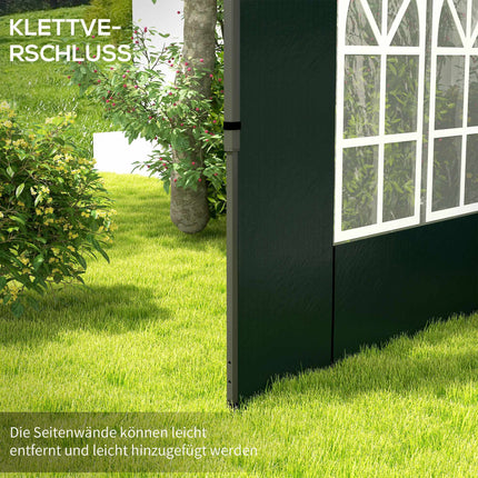 Wasserdichte Pavillon-Seitenwände mit Fenstern, 2er-Pack, Grün