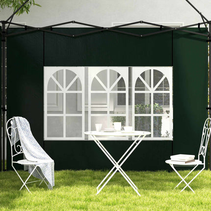 Wasserdichte Pavillon-Seitenwände mit Fenstern, 2er-Pack, Grün