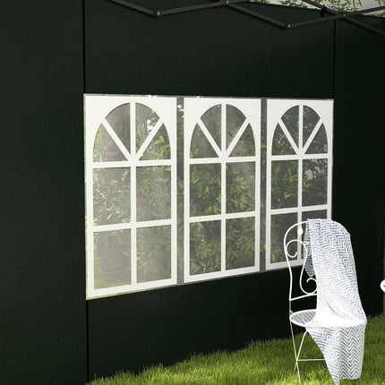 Wasserdichte Pavillon-Seitenwände mit Fenstern, 2er-Pack, Grün