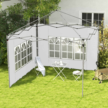 Wasserdichte Pavillon-Seitenwände mit Fenstern, 3x3/3x4 m, Weiß