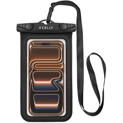 Wasserdichte Handytasche, IPX8, passend für bis zu 7 Zoll, Schwarz