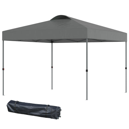 Tuinpaviljoen ca. 3x3m, waterdicht, stabiel, winterbestendig, vouwpaviljoen, UV-bescherming, opvouwbare partytent, tuintent met tas, tuinpaviljoen voor op de camping, tuin, donkergrijs