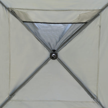 Tuinpaviljoen ca. 3x3m, waterdicht, stabiel, winterbestendig, vouwpaviljoen, UV-bescherming, opvouwbare partytent, tuintent met tas, tuinpaviljoen voor op de camping, tuin, donkergrijs